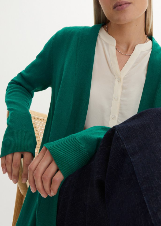 Longstrickjacke