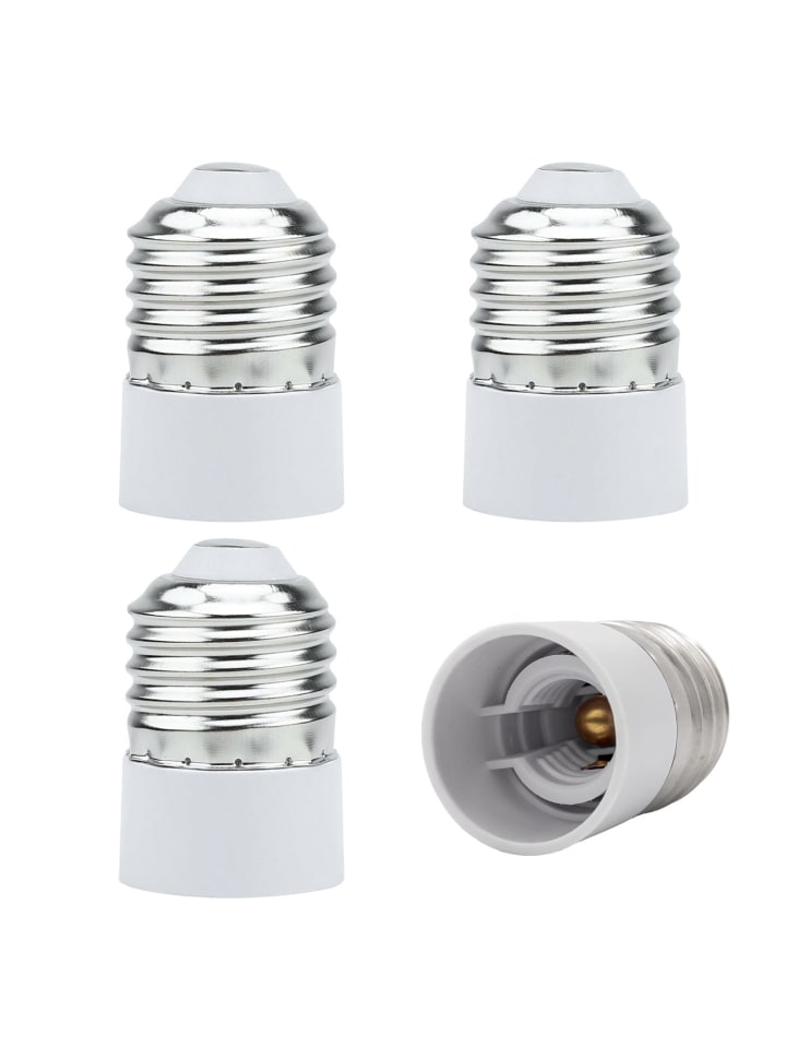 Intirilife 4er Set Lampenadapter GU10 auf E14 in WEISS günstig kaufen onesize