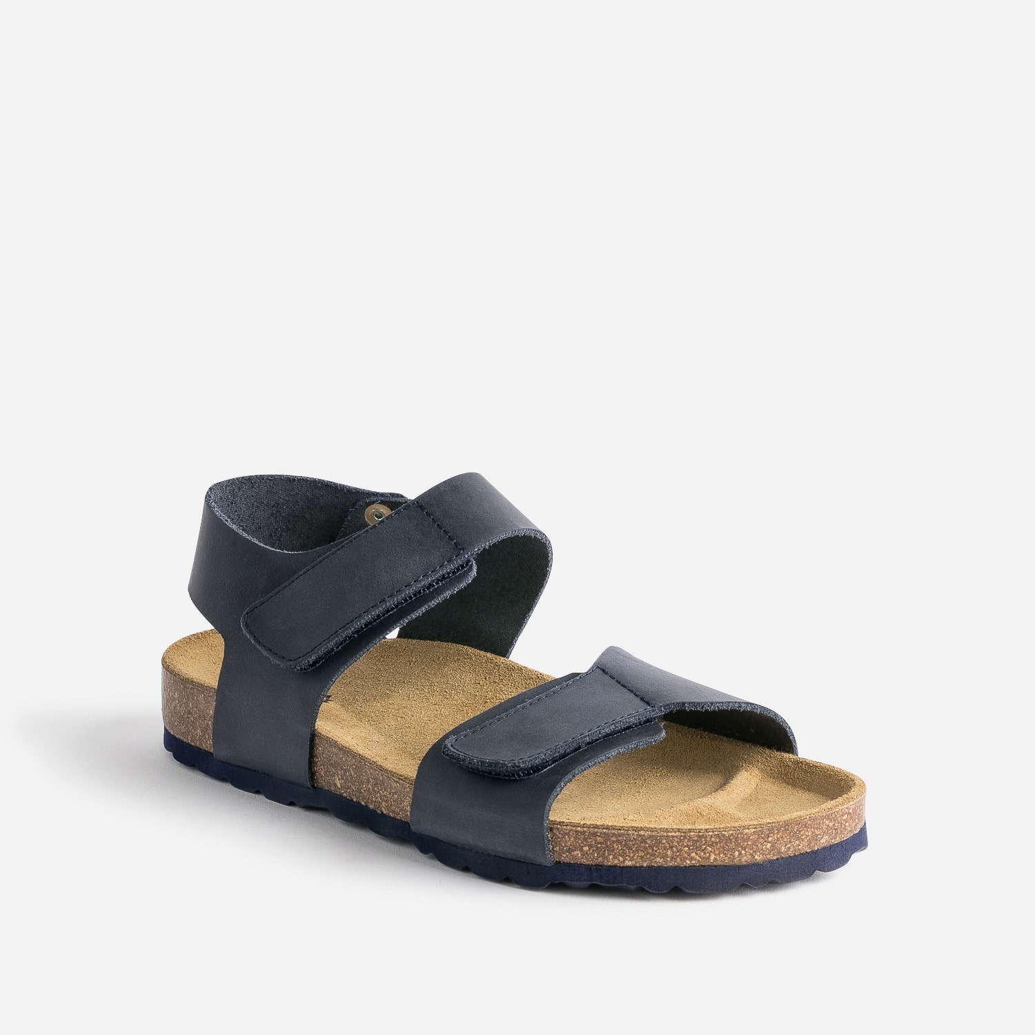 Sandale anatomique BUGGY marine en cuir