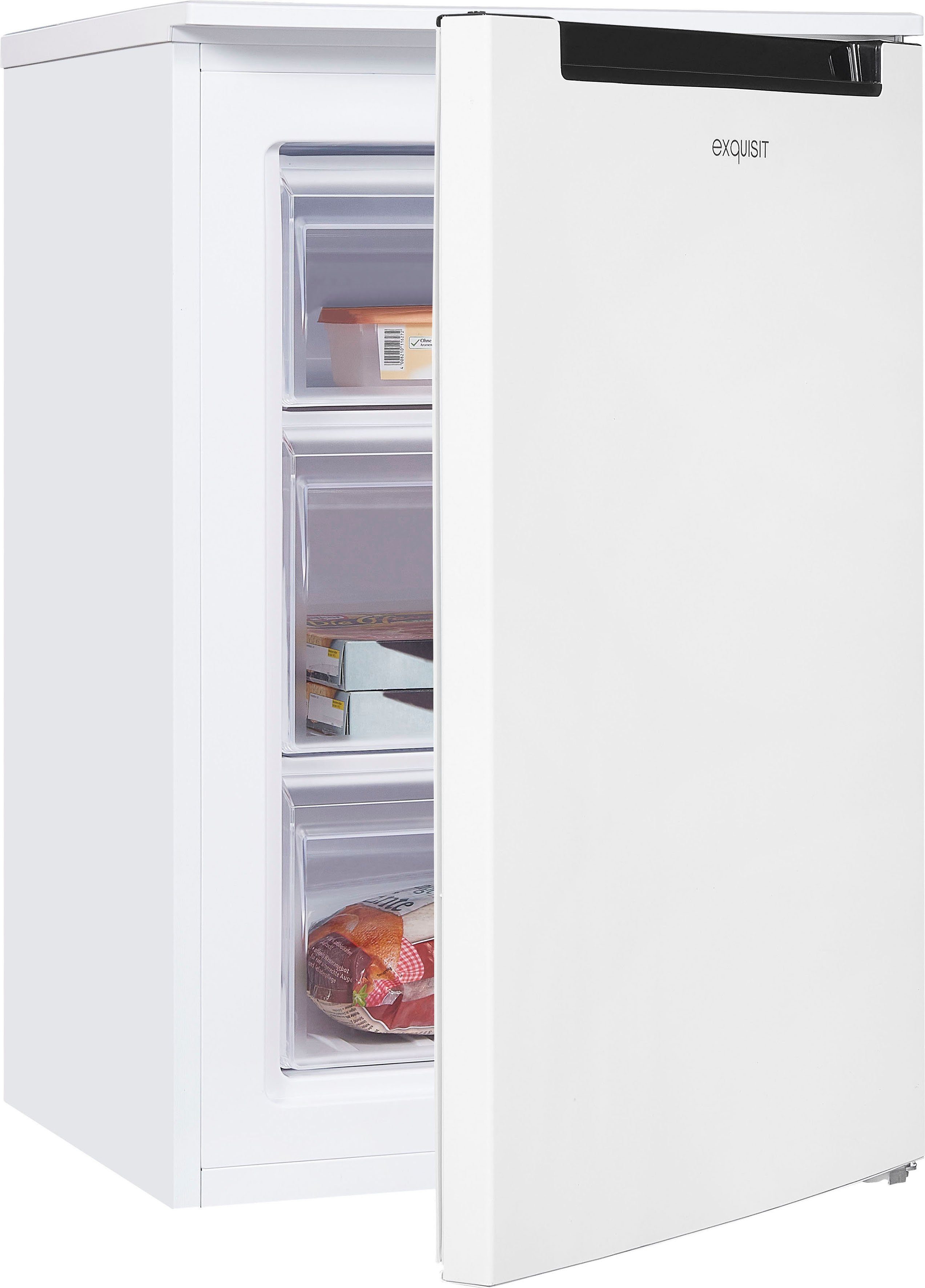 exquisit Gefrierschrank GS81-040C weiss, 85,5 cm hoch, 54,5 cm breit