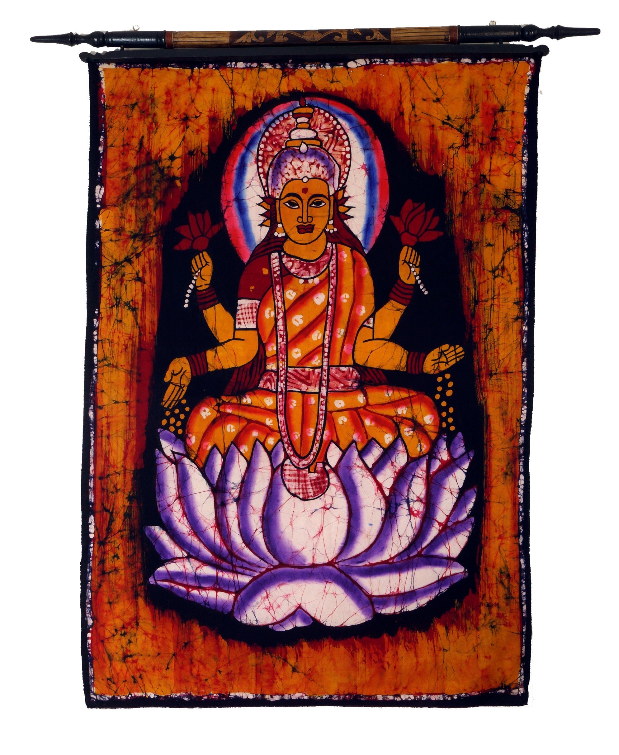 Wandteppich Handgemaltes Batikbild, Wandbehang, Wandbild -.., Guru-Shop, Höhe: 90 mm
