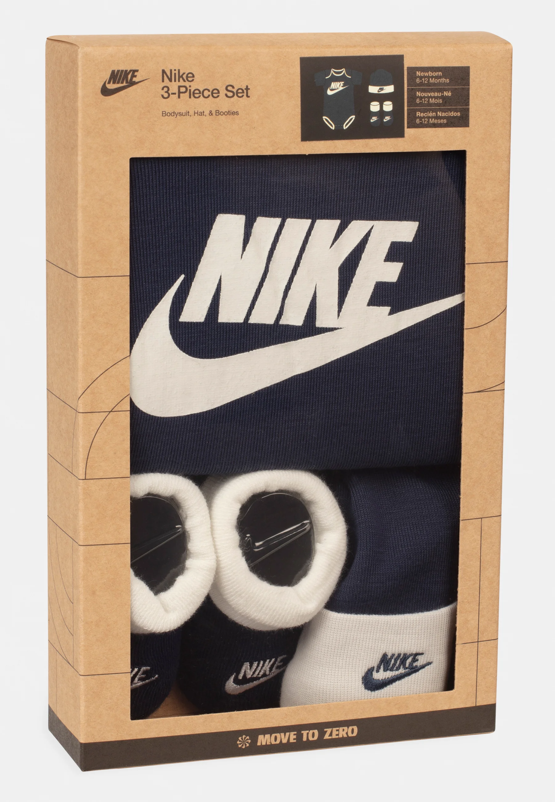 Nike Sportswear NIKE BABY SET DE REGALO DE 3 PIEZAS BODY BOOTIES & BEANIE UNISEX - Gorra