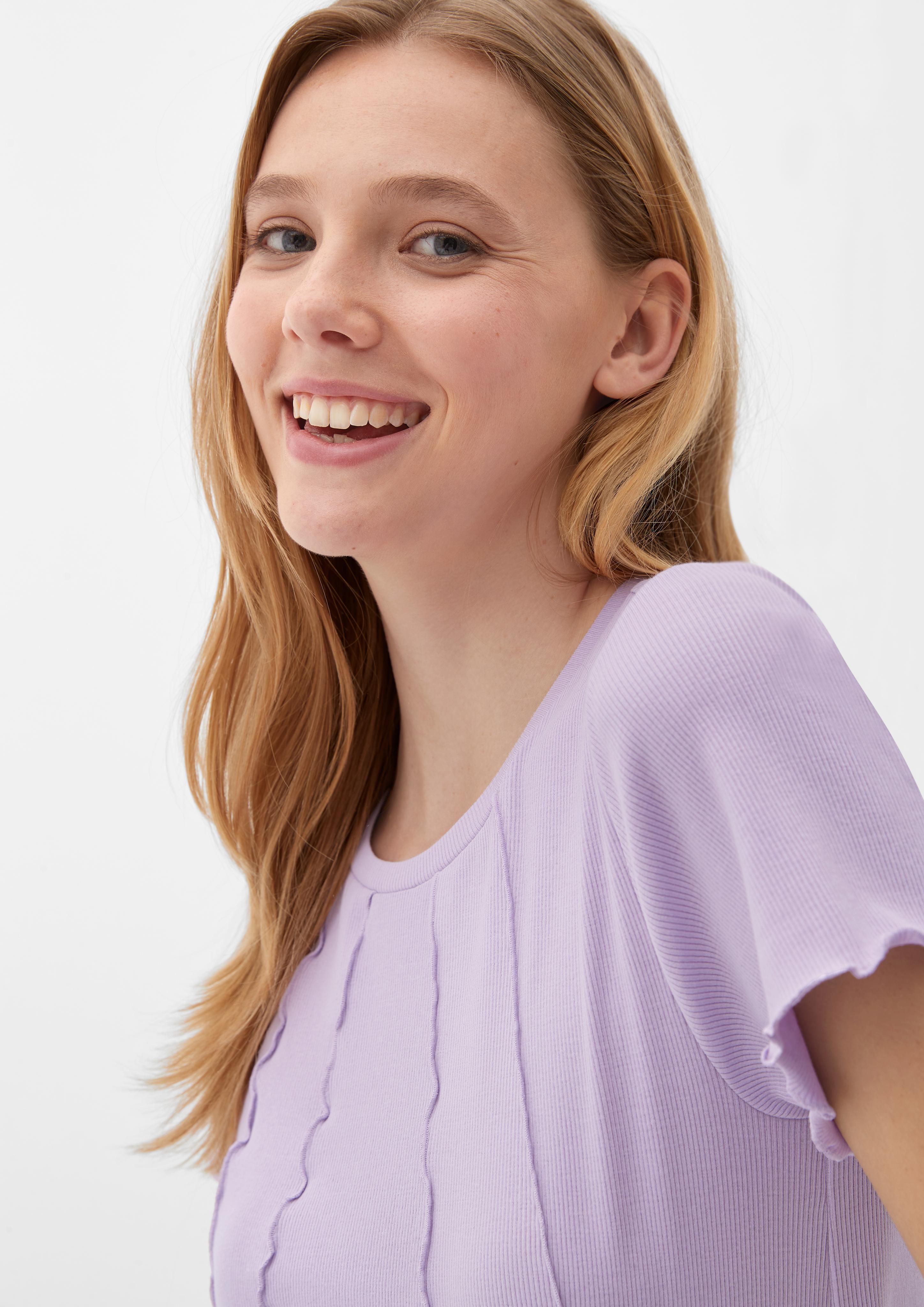 T-Shirt mit Ziernähten  2127928-4724