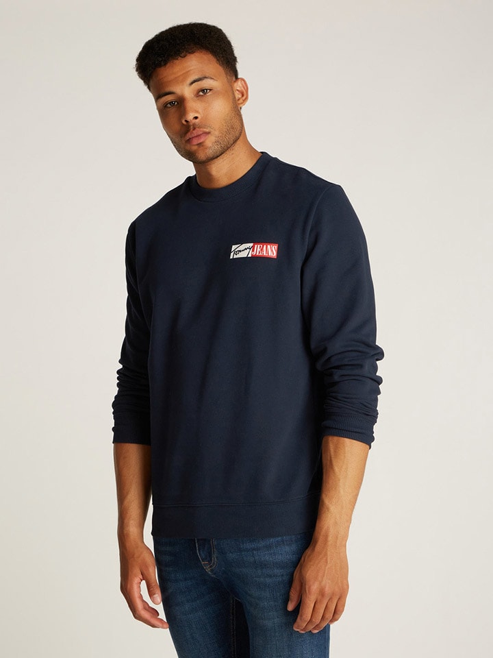 TOMMY JEANS Sweatshirt in Dunkelblau günstig kaufen