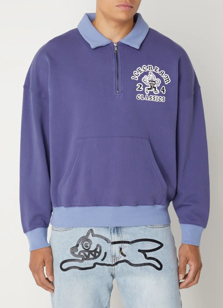 ICE CREAM Cone Man sweater with half zip and logo