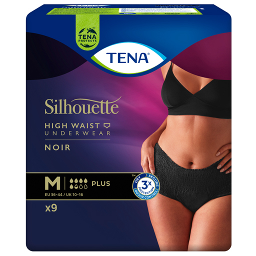 TENA SILHOUETTE Plus M noir Inkontinenz Pants  9 St