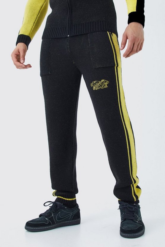 Lockere Jogginghose mit Seitenstreifen