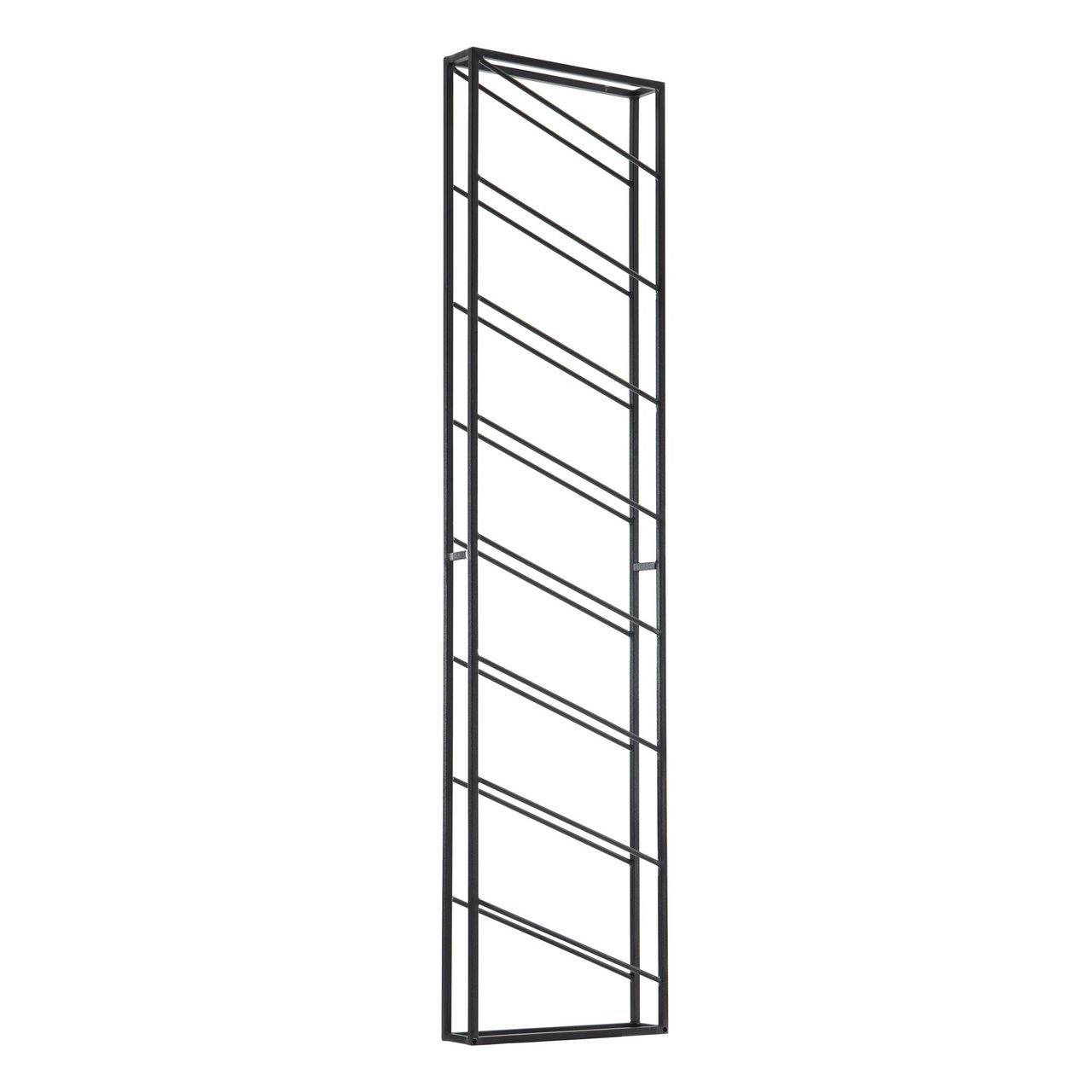 Skyport WOHNLING Weinregal Wand Schwarz 36x150x8 cm Flaschenregal Metall Regal Groß