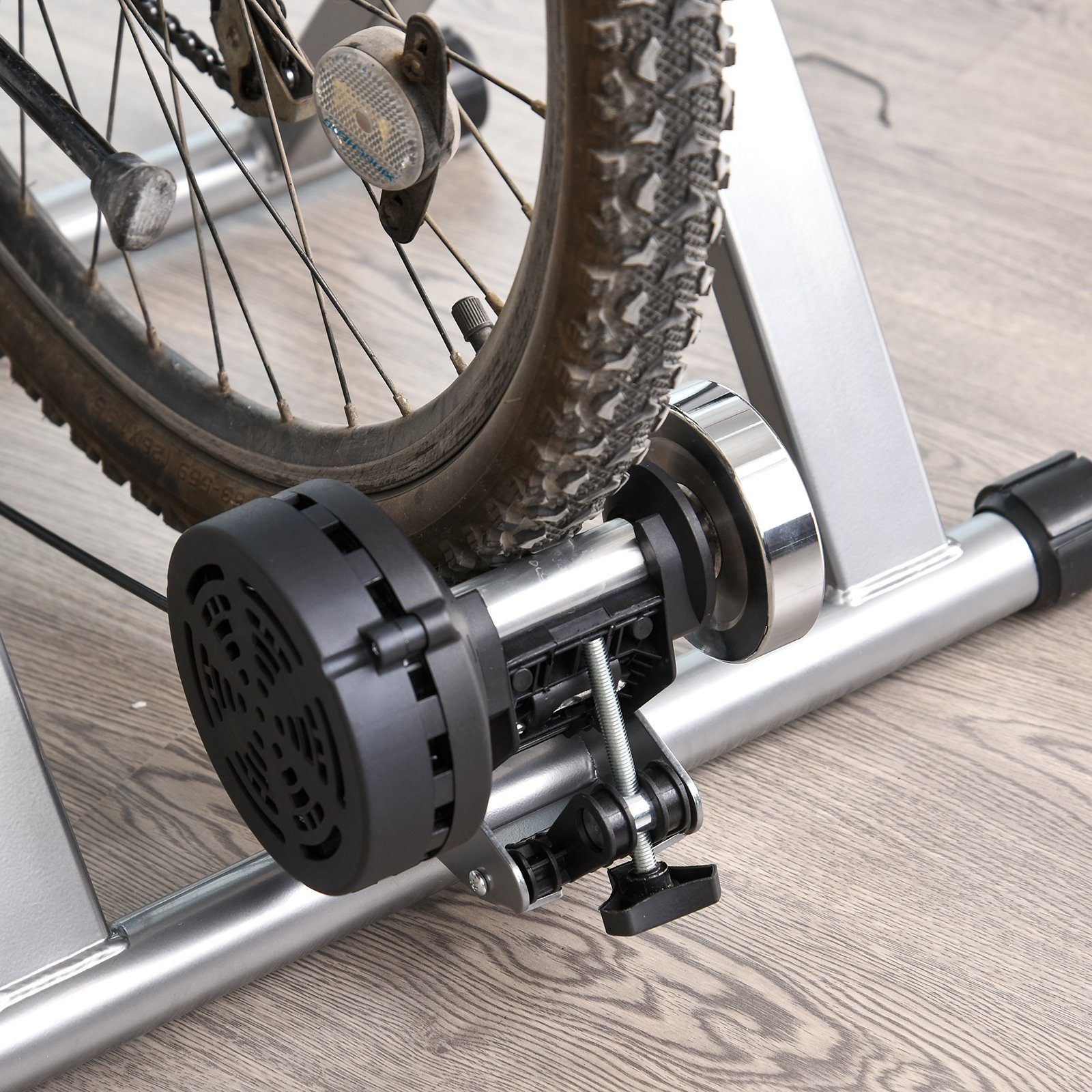 HOMCOM Heimtrainer Rollentrainer, Fahrradtrainer, klappbar, 54,5 x 47,2 x 39,1cm, Heimtrainer Fahrrad