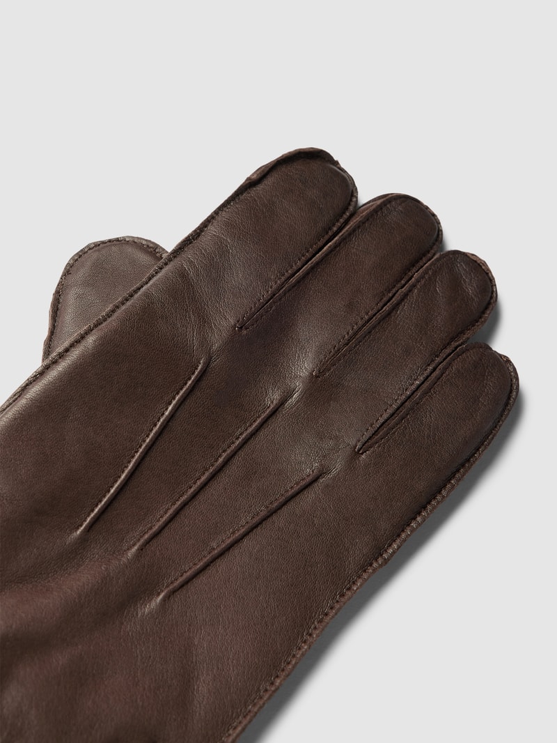Handschuhe aus Leder in schwarz