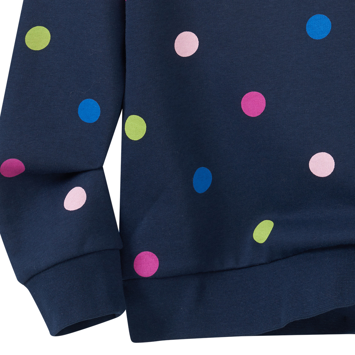 Mädchen Sweatshirt mit bunten Pünktchen