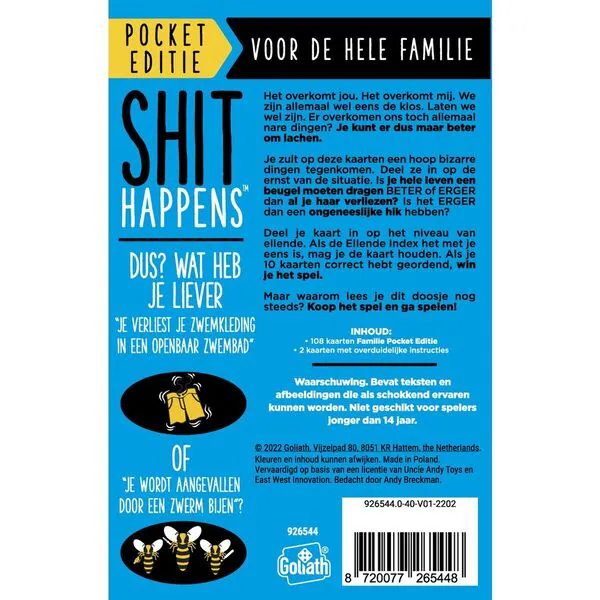 Goliath Shit Happens Family Edition - Jogo em holandês
