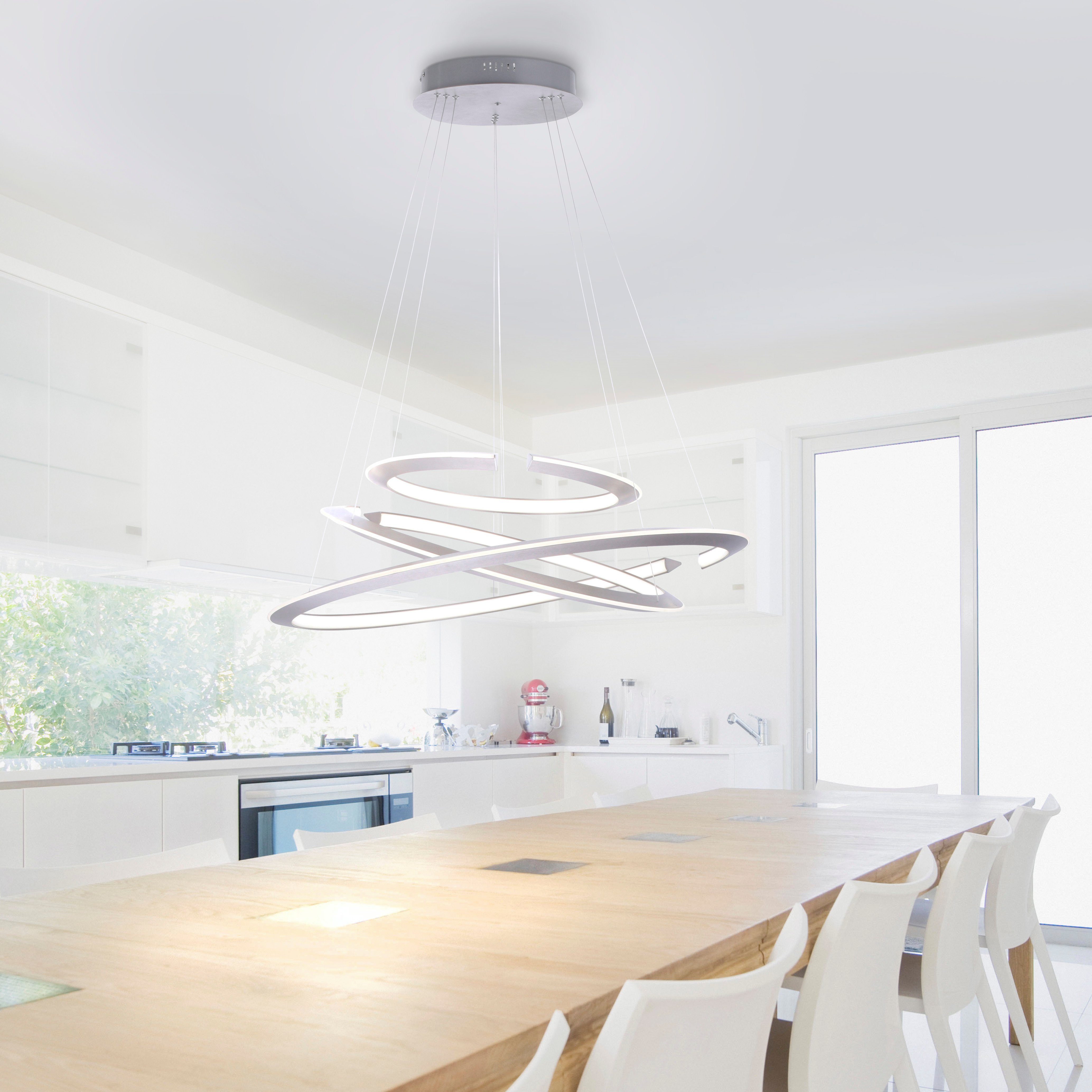 Paul Neuhaus LED Deckenleuchte ALESSA, CCT - über Fernbedienung, Dimmfunktion, Fernbedienung, Infrarot inkl., Memory, nach Trennung vom Netz, LED fest integriert, warmweiß - kaltweiß, LED