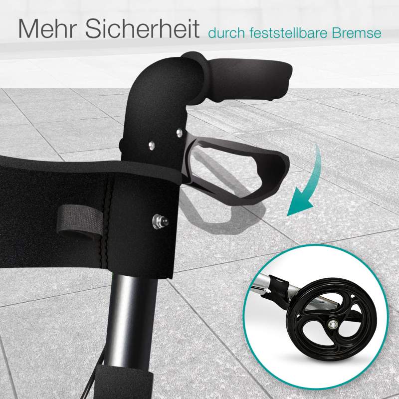 Aktivshop Alu Leichtgewichtrollator »Move«, Silber faltbar