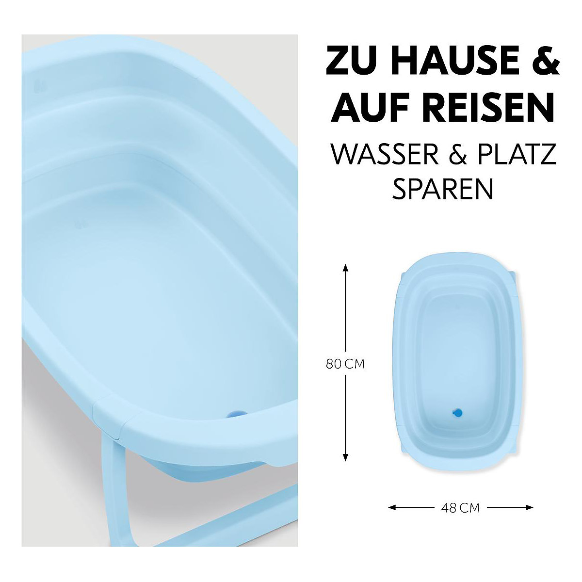 Babywanne Wash N Fold M, Light Blue