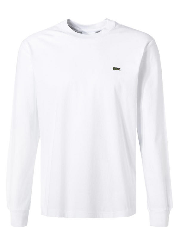 LACOSTE, Longsleeve, Classic Fit, Baumwolle, weiß