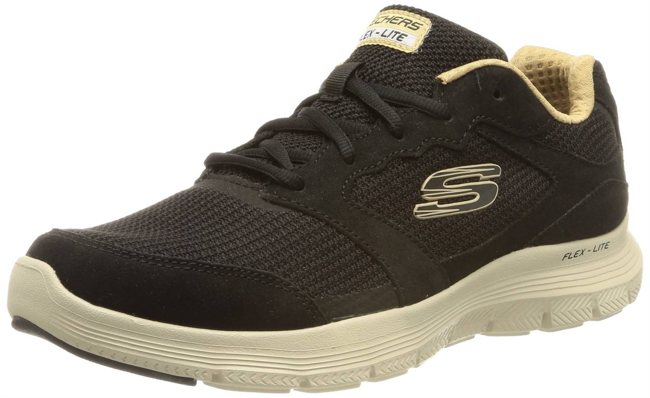SKECHERS Freizeit Schnürer schwarz FLEX ADVANTAGE 4.0 - WOODLAND