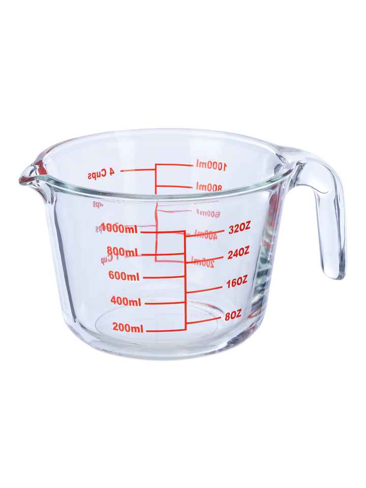 relaxdays Glas-Messbecher in Transparent - 1 Liter günstig kaufen onesize