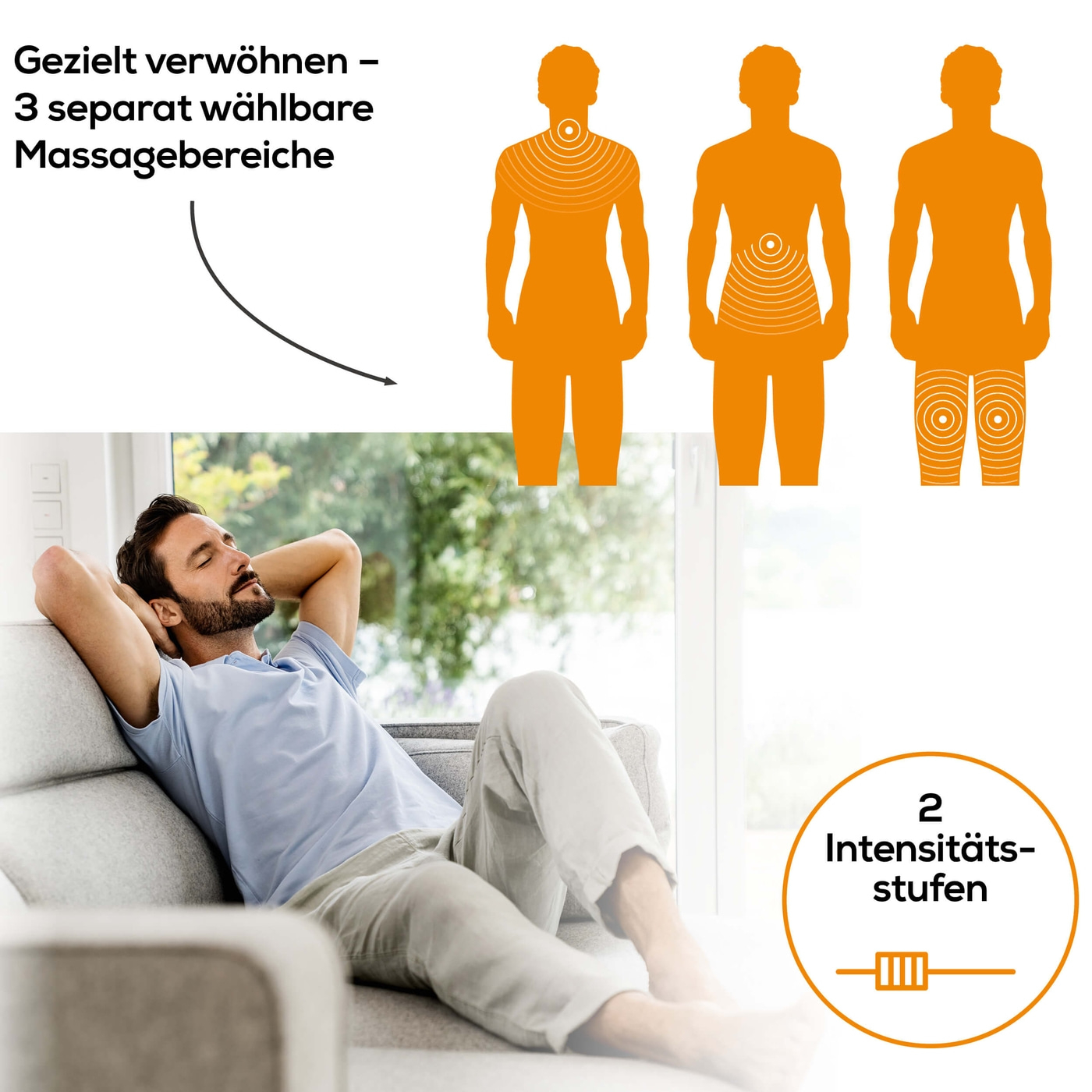 Beurer Massage-Sitzauflage MG 155-Massage-Sitzauflage mit Vibration & Wärmefunktion - für zu Hause & im Auto