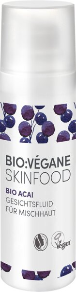Bio:Végane Skinfood Bio Acai Gesichtsfluid für Mischhaut Gesichtsfluid