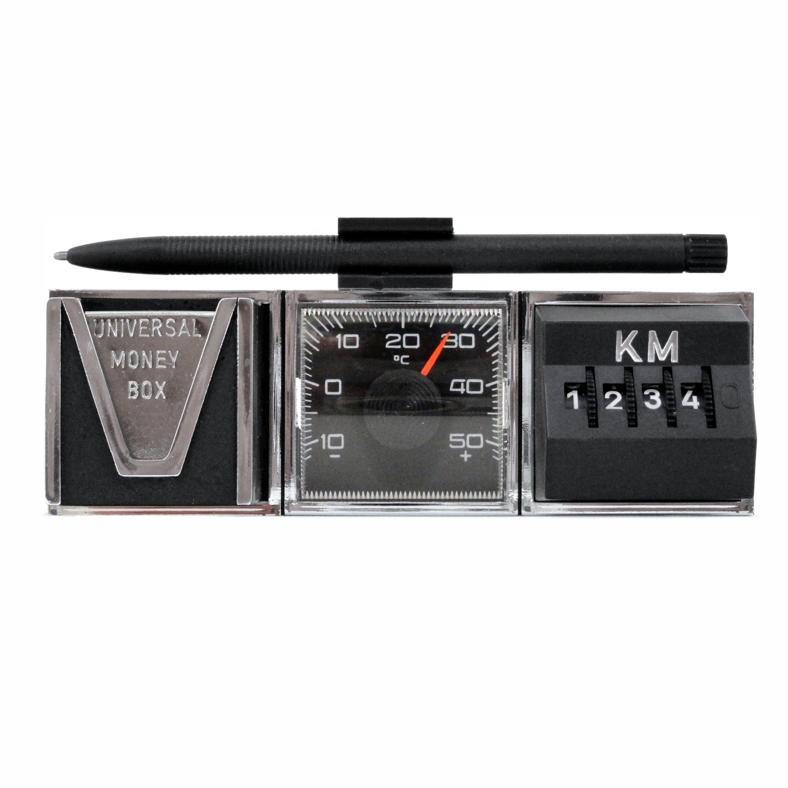 HR Autocomfort Münzetui Münzbox Thermometer Kilometerzähler 1974 KM Zähler Kilometer Zähler