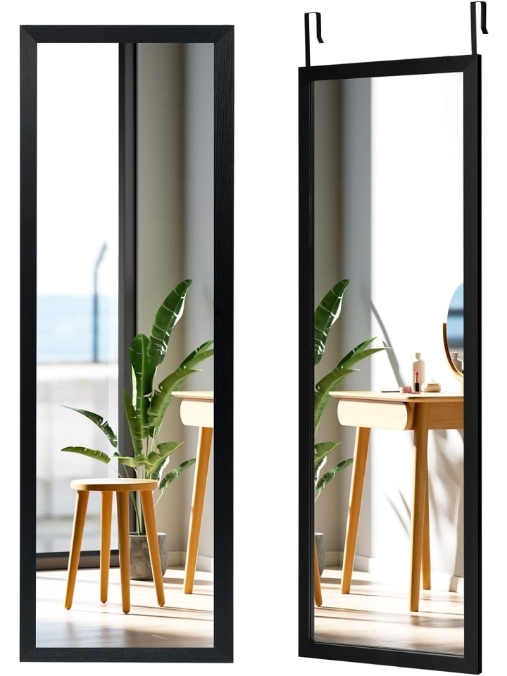 COSTWAY Wandspiegel in Schwarz günstig kaufen 120 cm