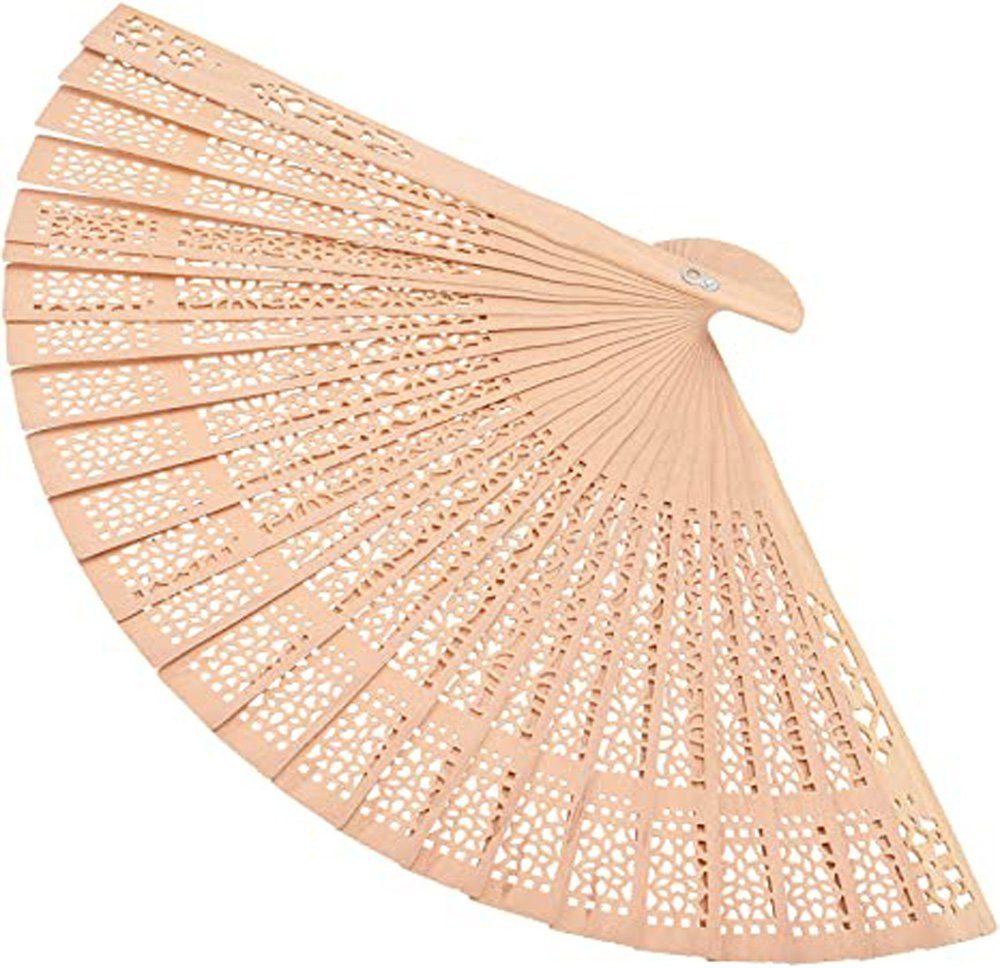 SCHUTA Handfächer Sandelholz-Fächer aus Holz, durchbrochenes Design, (1-tlg)