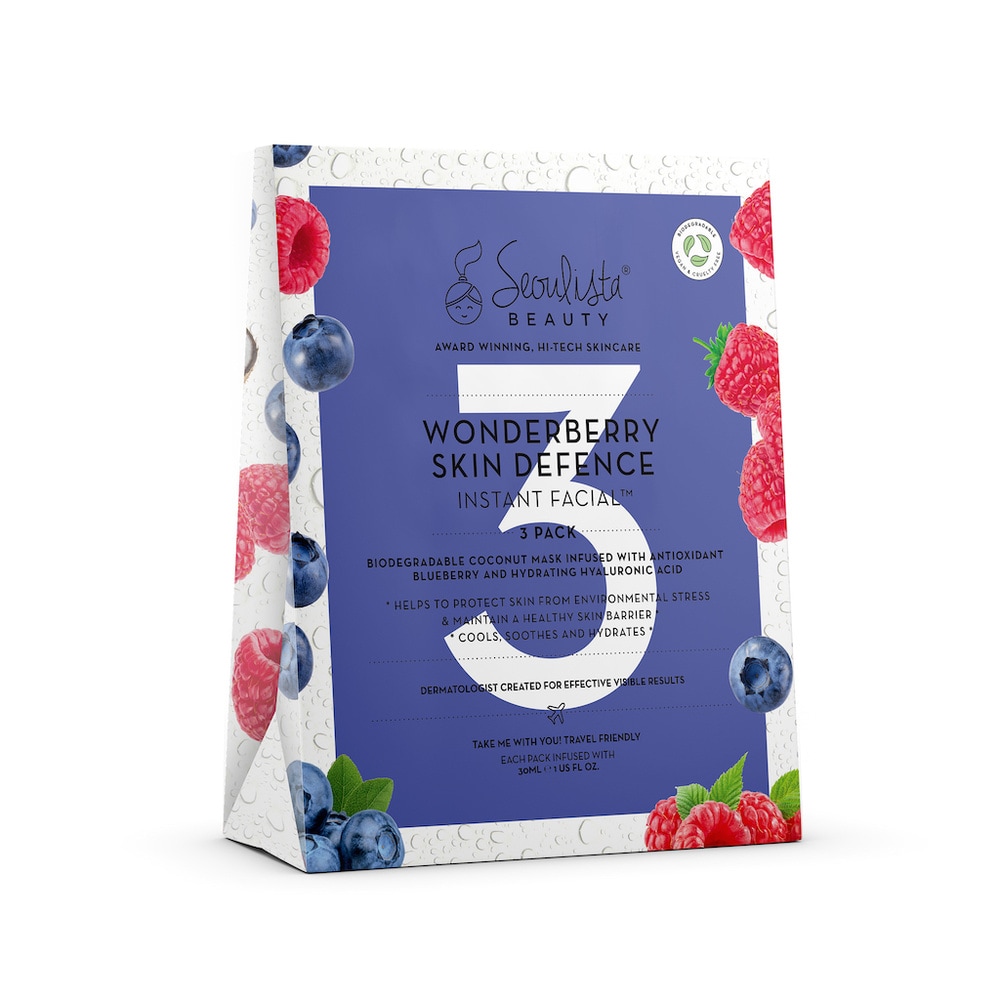 seoulista beauty Seoulista Beauty Wonderberry Instant Facial - Multi Pack 3's Masque visage