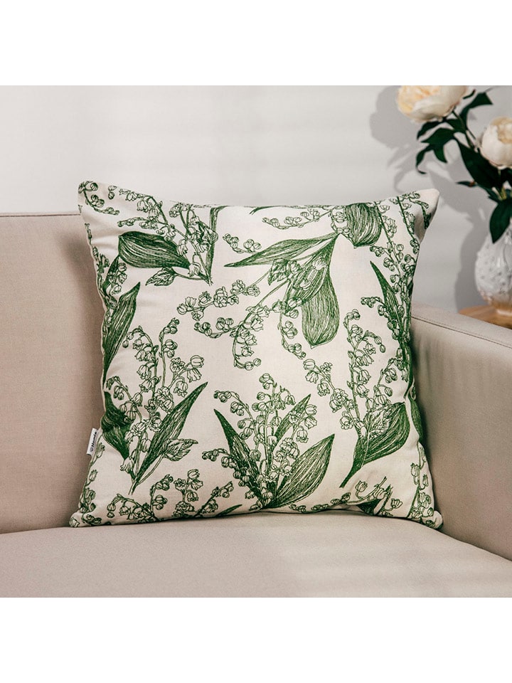 Homla Kissenhülle in Weiß/ Grün - (L)45 x (B)45 cm günstig kaufen onesize