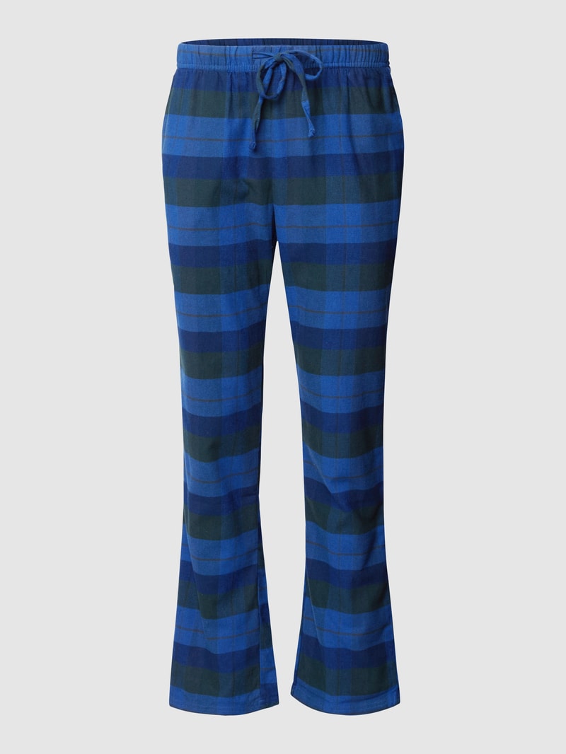Pyjama-Hose mit Tartan-Karo in marineblau