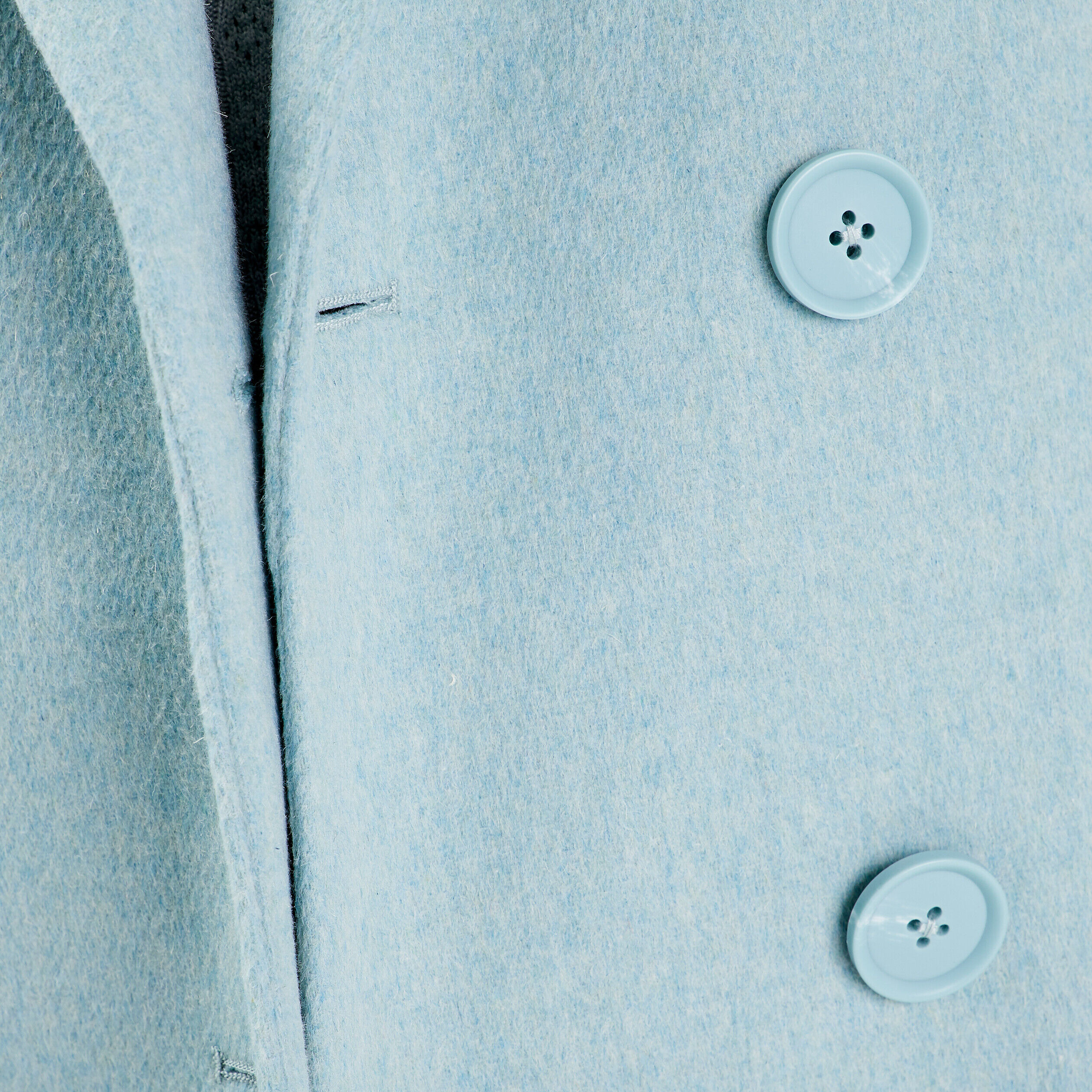 Manteau droit boutonné bleu turquoise femme | Cache Cache