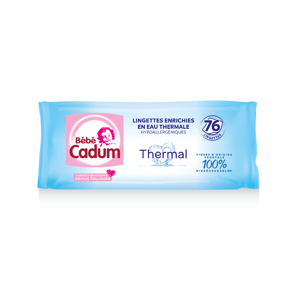 cadum Bébé Cadum Lingettes enrichies en Eau Thermale pour bébé