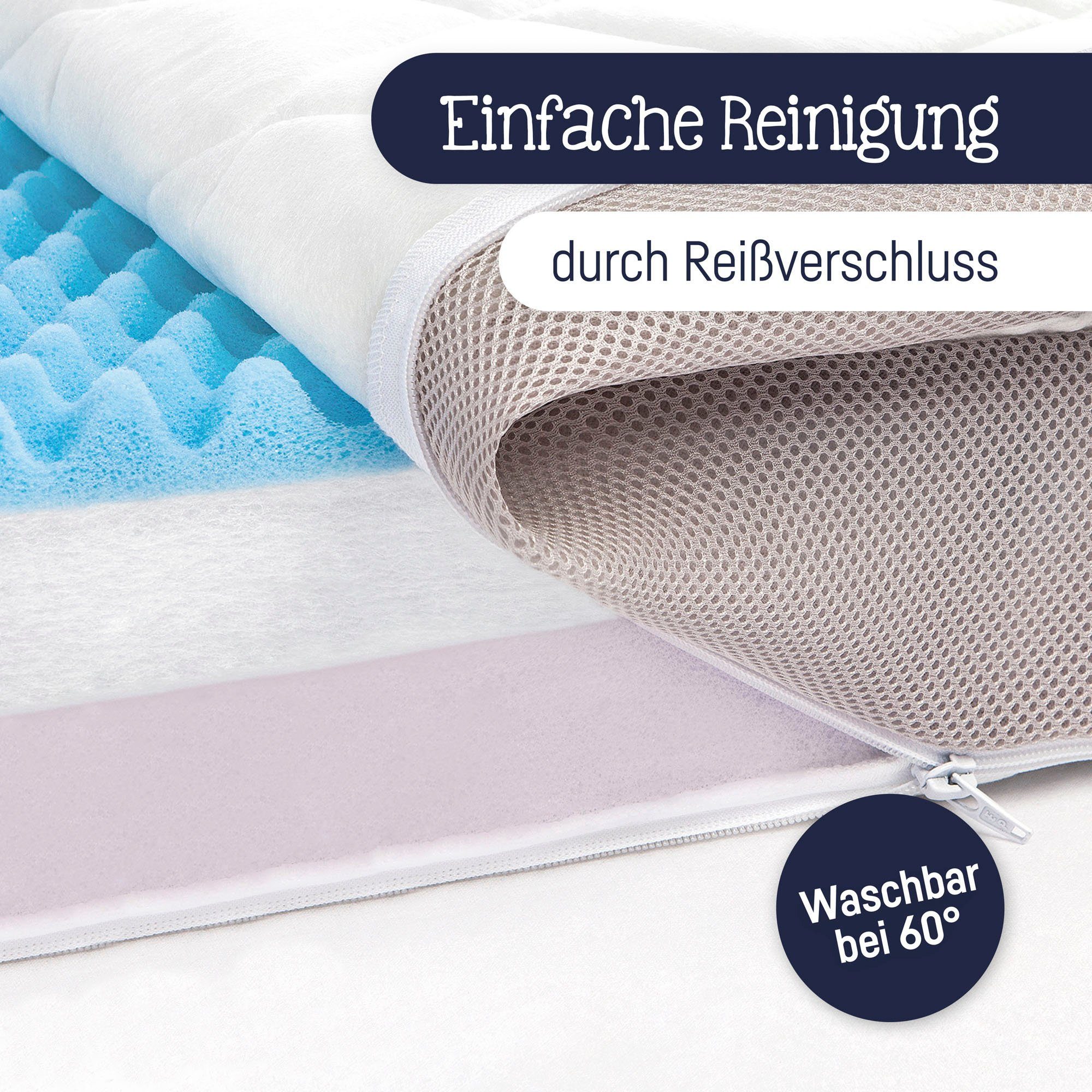Kaltschaummatratze Dr. Lübbe Air Plus, Julius Zöllner, 10 cm hoch, Matratze für Babys & Kleinkinder
