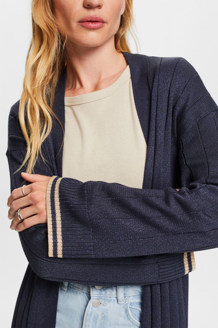 Langer Cardigan mit Glitzereffekt