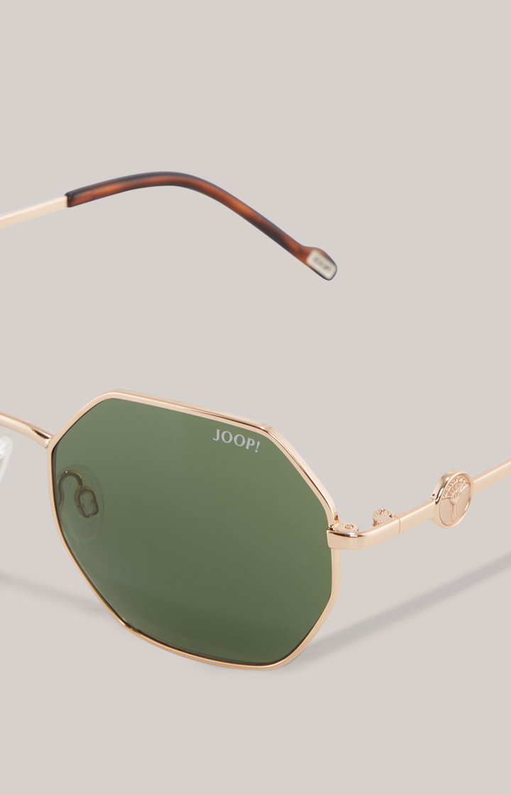 Sonnenbrille in Gold/Grün