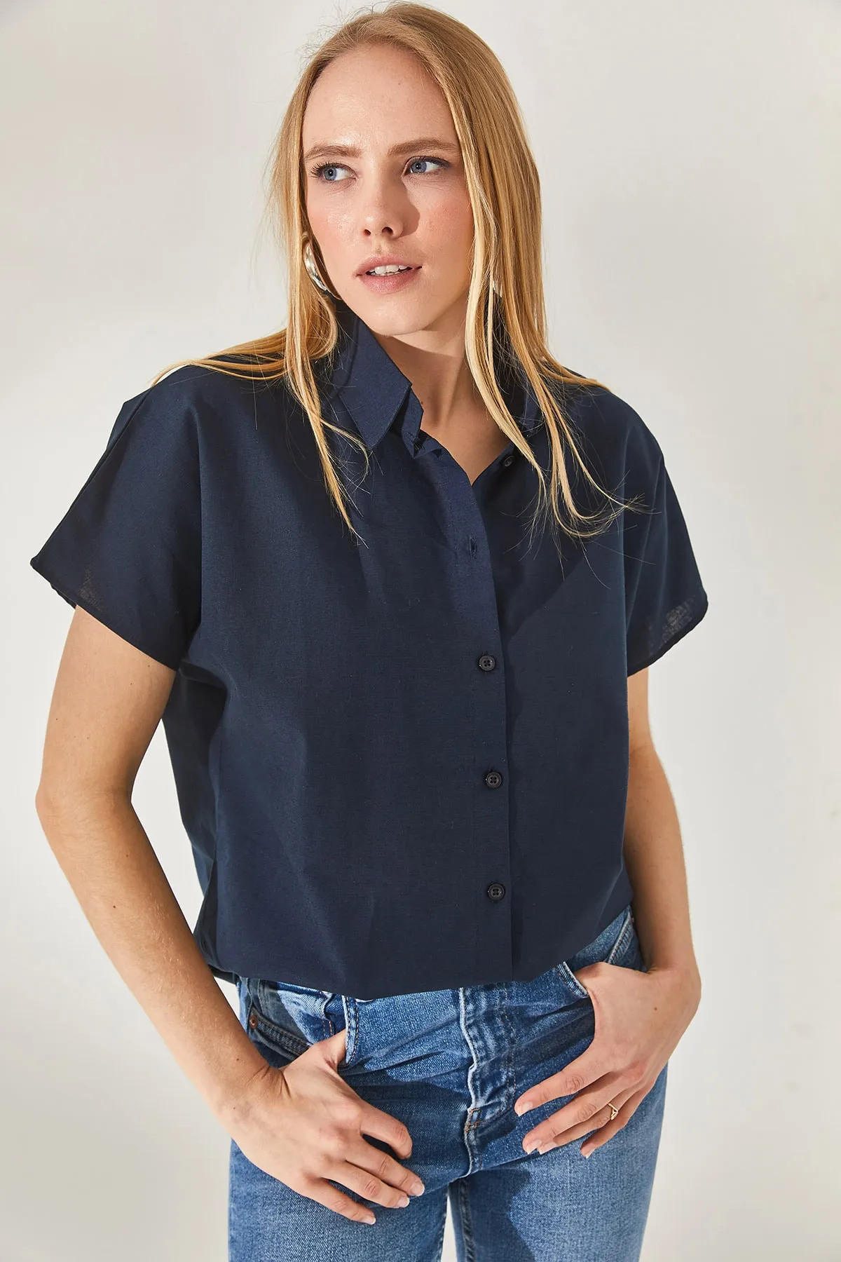 Olalook  Hemd - Dunkelblau - Oversized