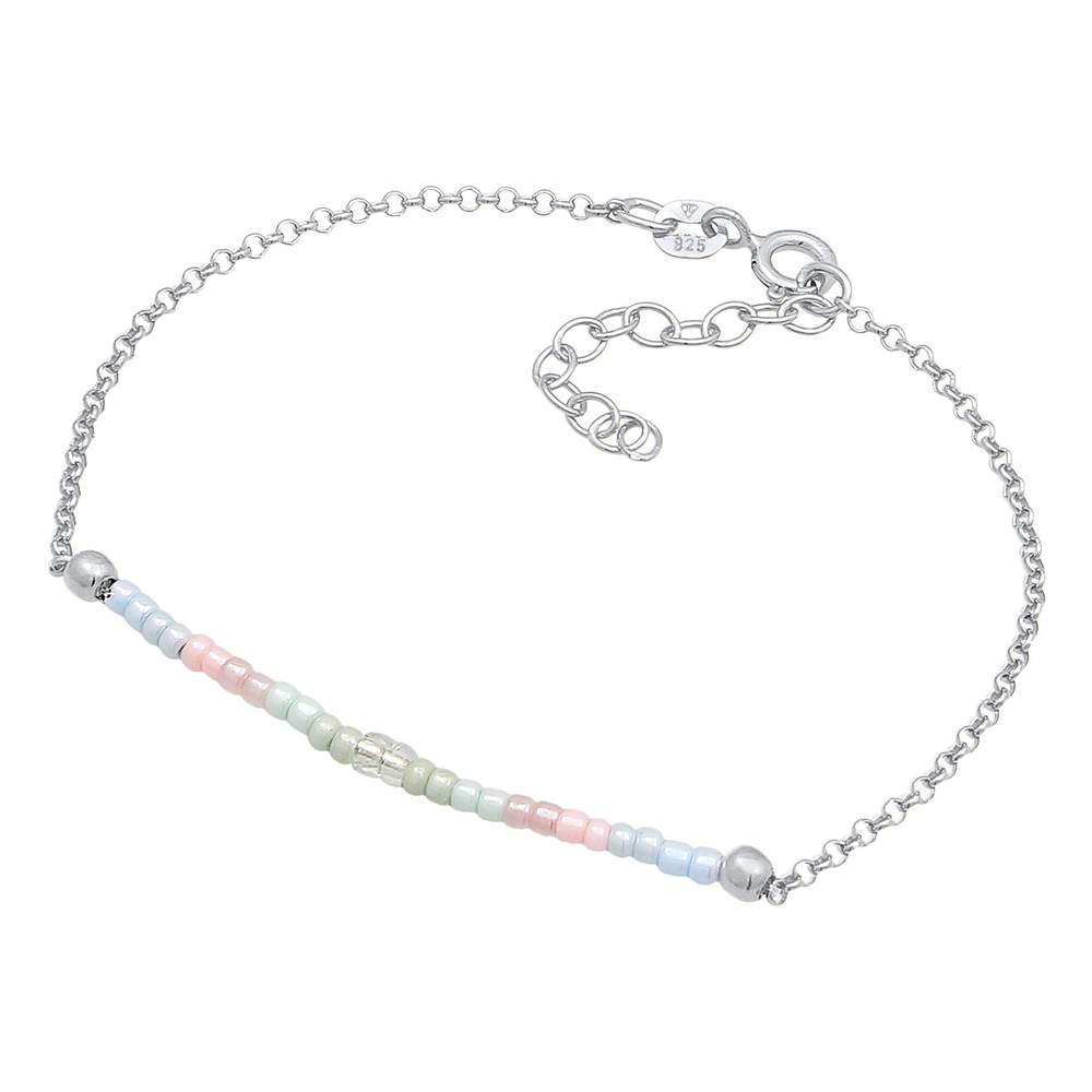 Elli Elli Bracelet Perles pour femmes boules pastel en argent sterling 925 Bracelet