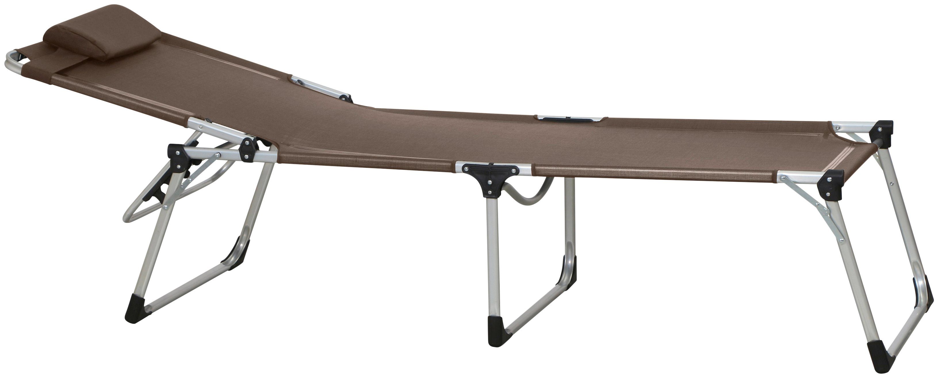 Siena Garden Gartenliege Sole, Aluminiumgestell, mehrfach verstellbar, 214x70x45 cm