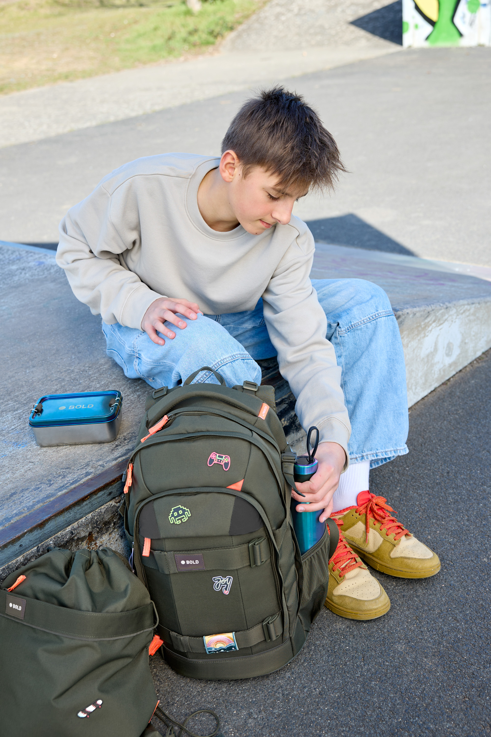 Schulrucksack - BOLD Origin, Oliv