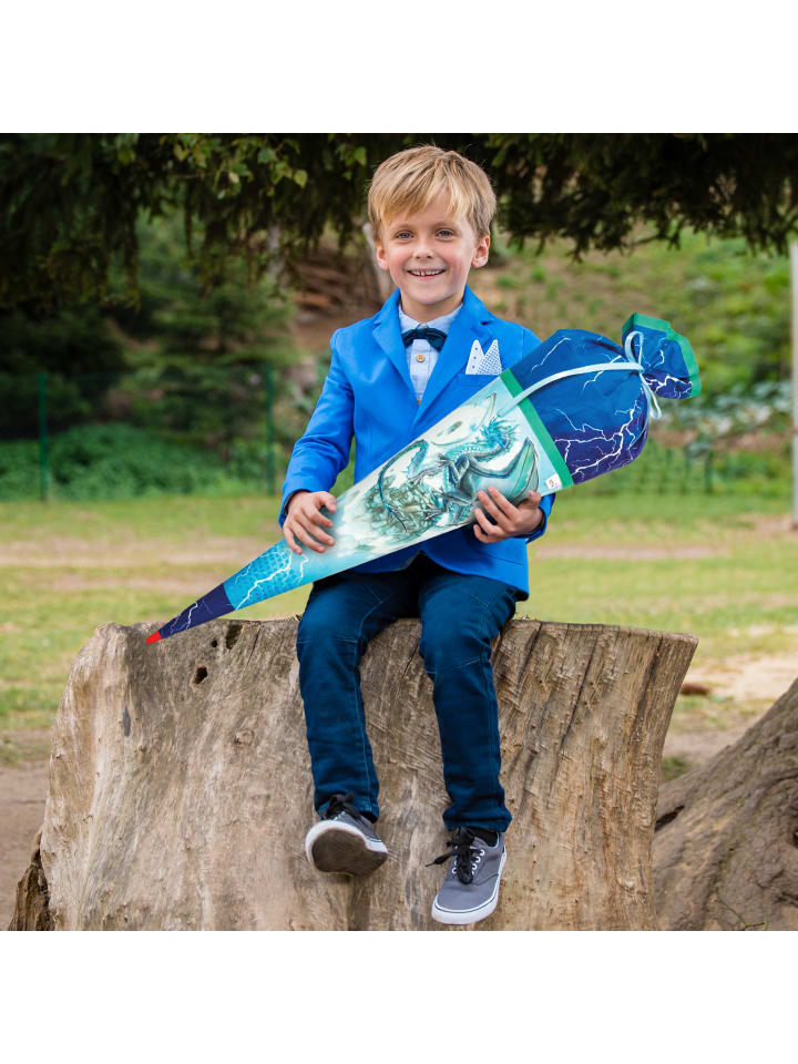 ROTH Stoffschultüte Stoffwunder Eisdrache 70 cm mit Rohling in Hellblau günstig kaufen onesize