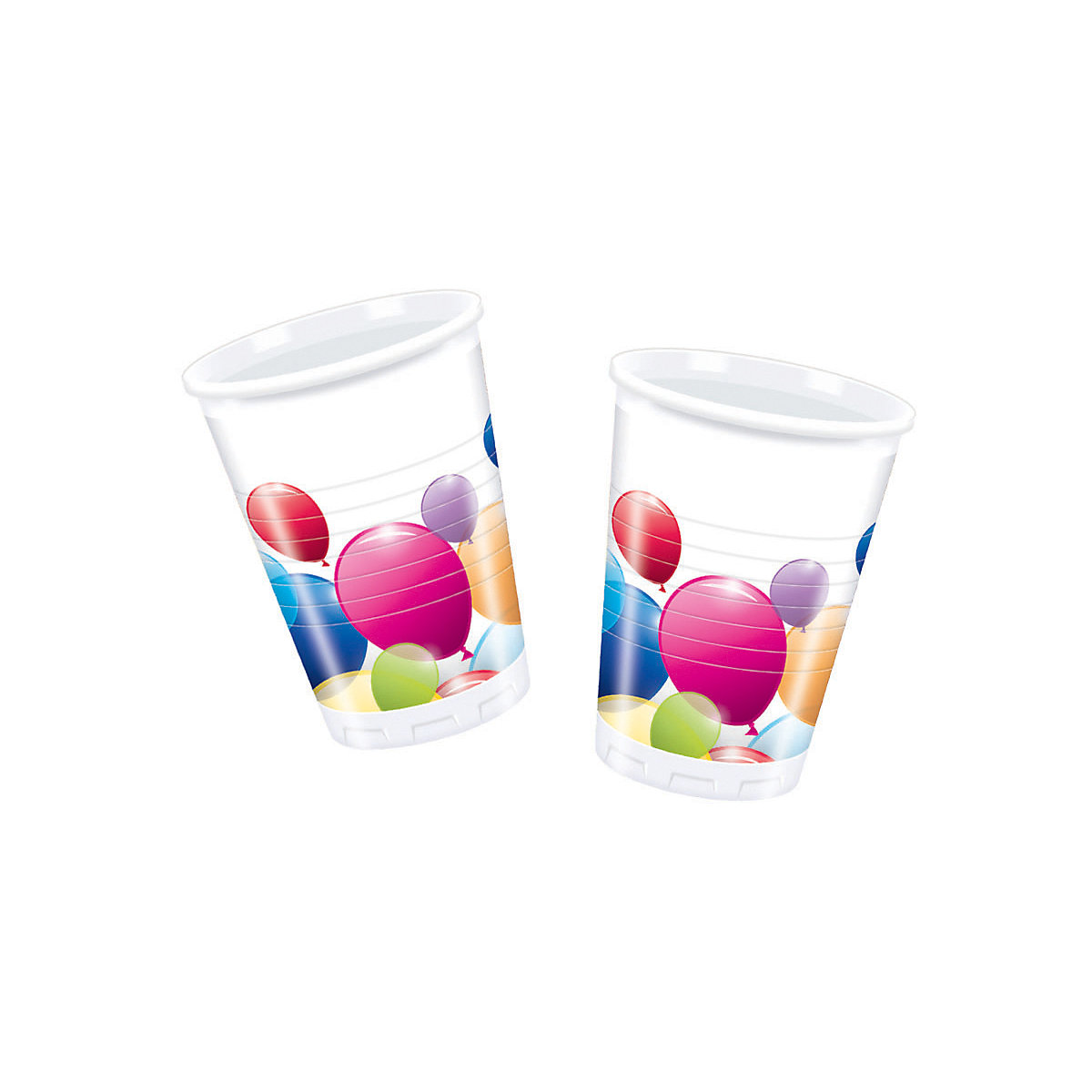 Partybecher/Trinkbecher Flying Balloons, 200 ml, Kunststoff, 10 Stück