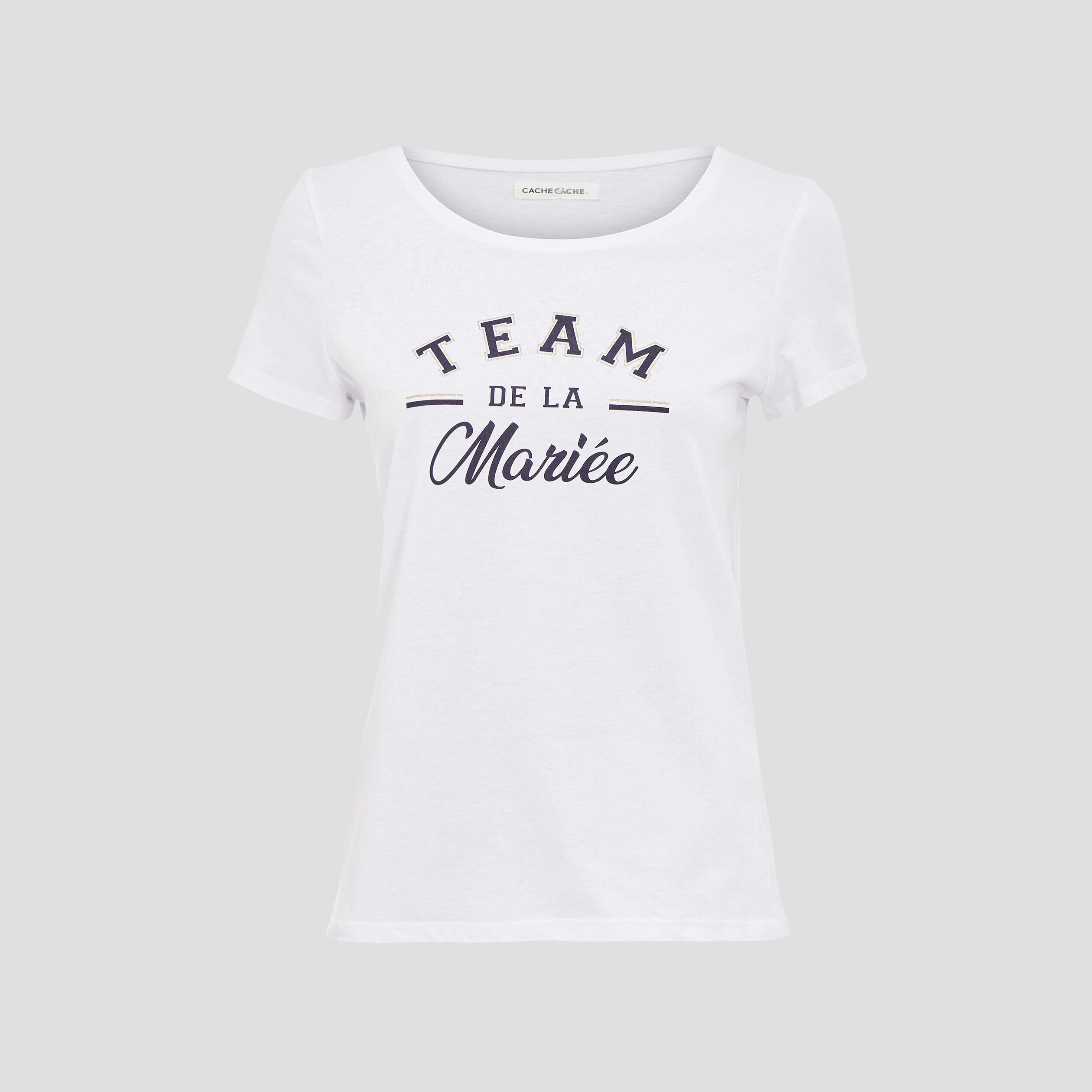T-shirt manches courtes ecru femme | Cache Cache