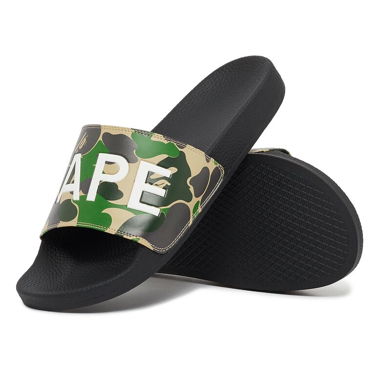 A Bathing Ape ABC Camo Slide Sandals M1 green
