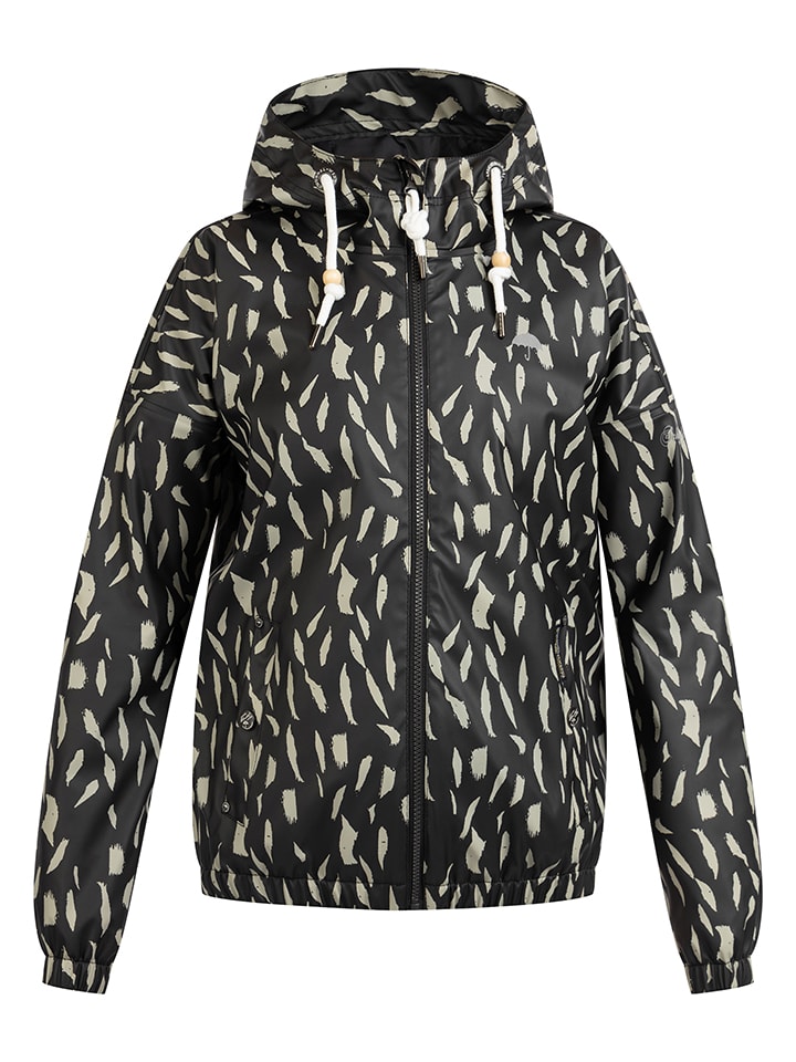 Schmuddelwedda Regenjacke in Schwarz/ Beige günstig kaufen