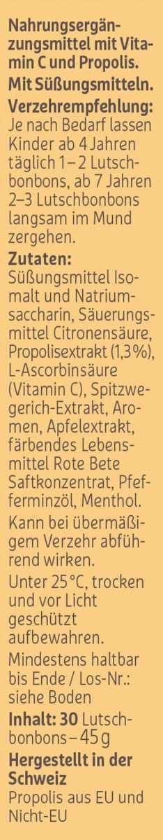 Propolis Hals- und Husten-Bonbon Kids, 45 g