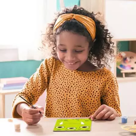 CreArt Grünes Monster - Malen nach Zahlen für Kinder ab 7 Jahren