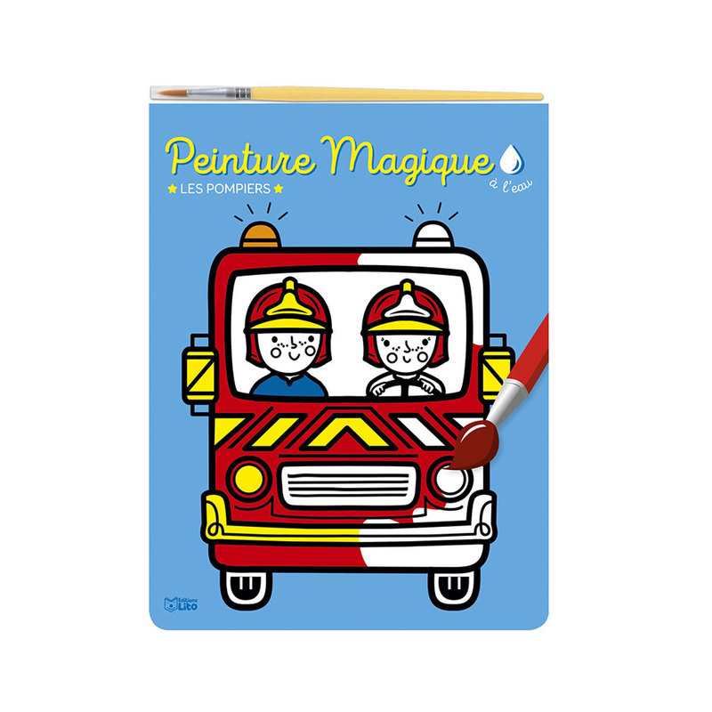 Pochette Peinture magique à l'eau, Les pompiers - Lito