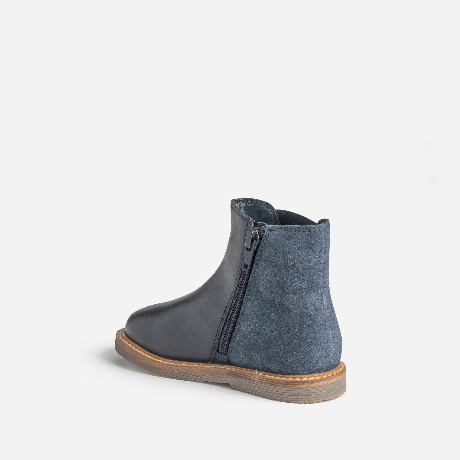 Chelsea boots éco-conçu BUGGY marine en cuir