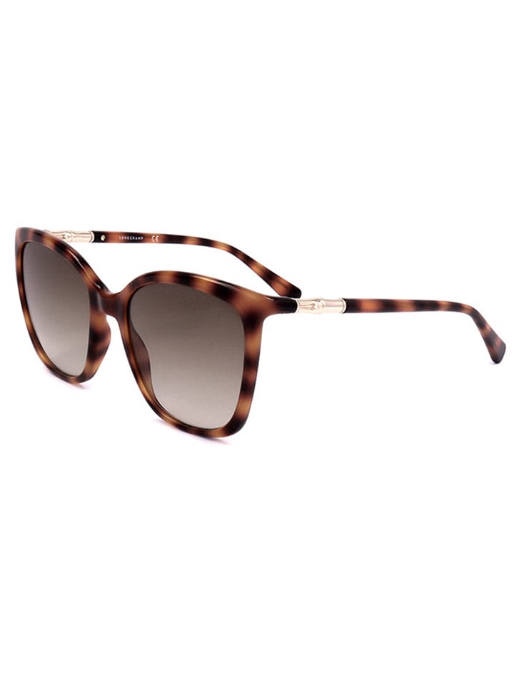 Longchamp Damen-Sonnenbrille in Hellbraun/ Braun günstig kaufen 56