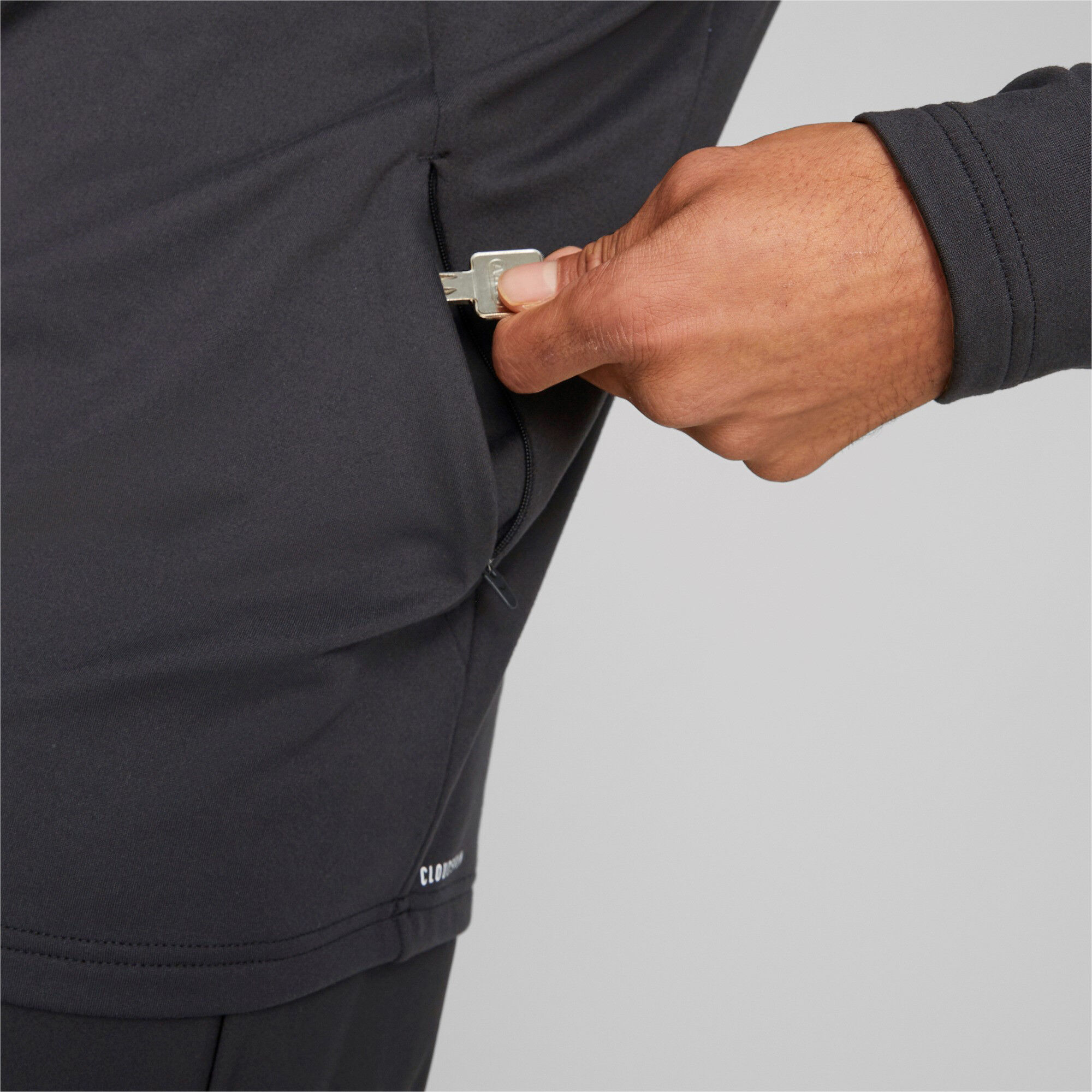 Run Cloudspun Knit Half-Zip Longsleeve Herren - Schwarz